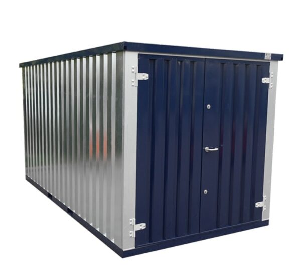 FOCO ® Steel Blue outlet container 5 x 2 metri-con doppia porta sul lato 2 metri (lato piccolo)